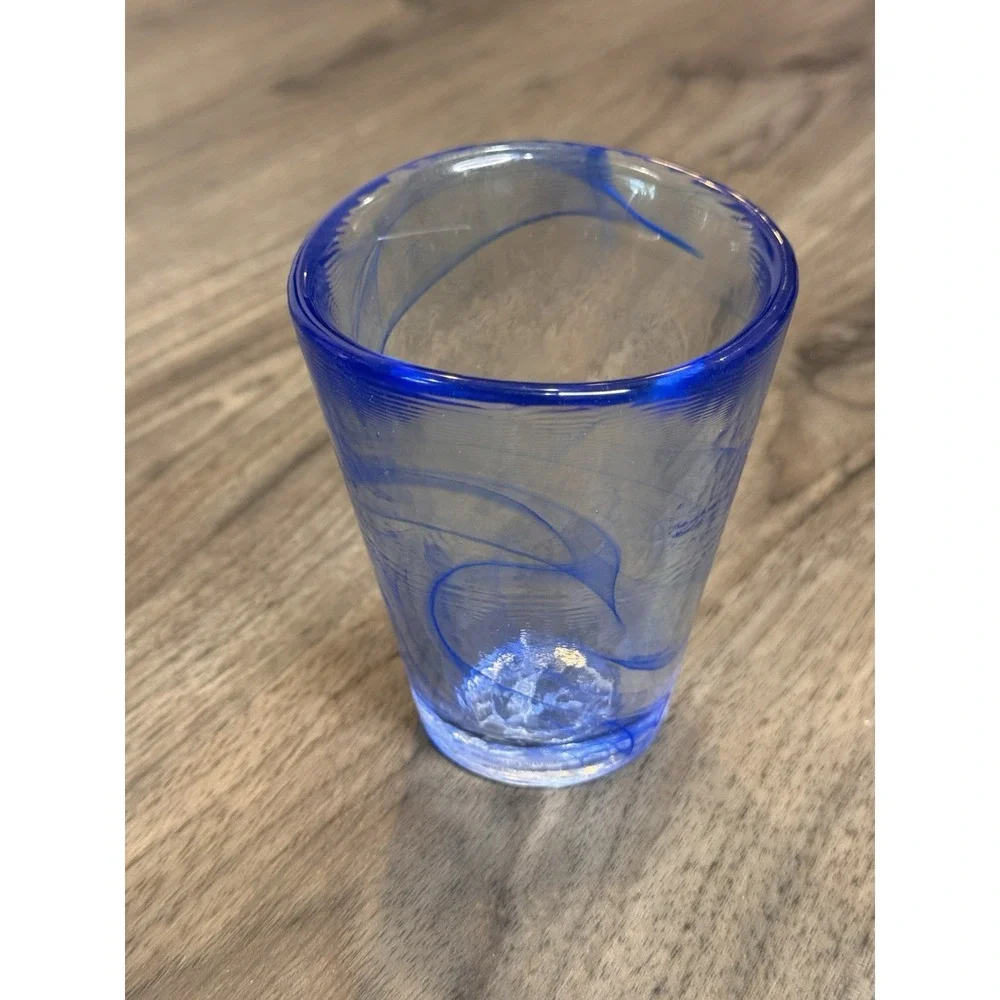 Kosta Boda Ulrica Hydman-Vallien UVH Blue Art Glass Vase Asymmetrical Sweden